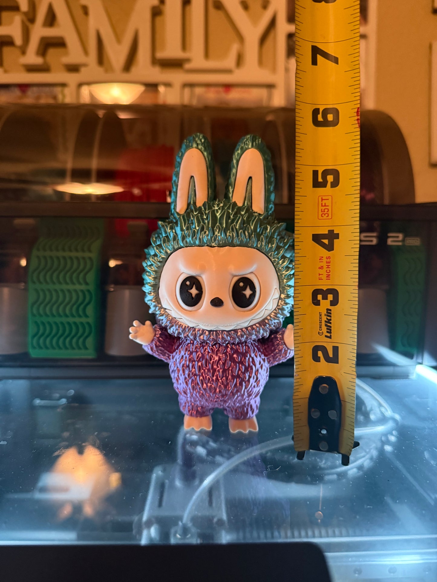 3D Printed Labubu Multi Color with Rotating eyes 5.75” Tall