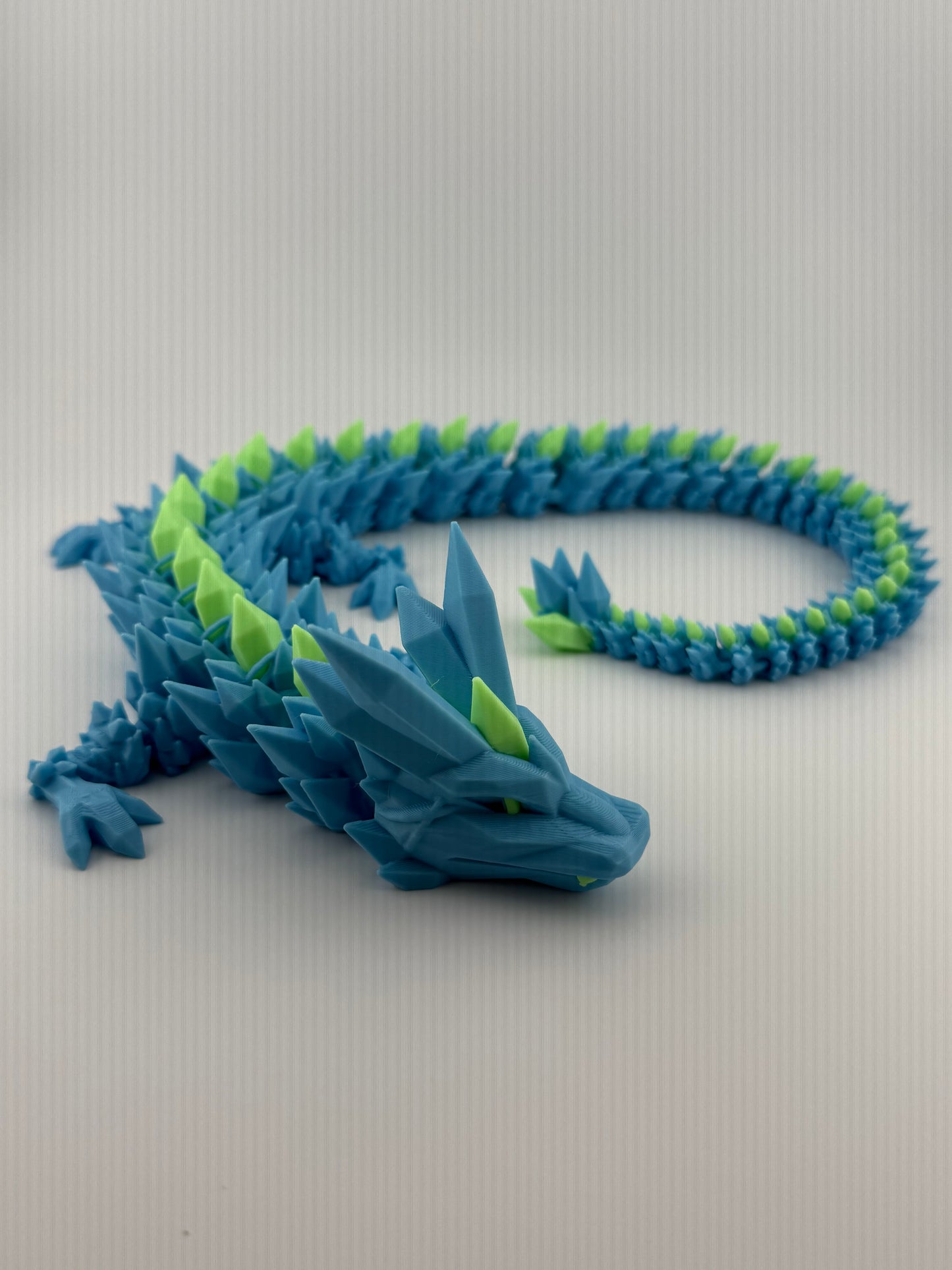 24" Long 3D Printed Glow In The Dark Dragon Fidget Toy
