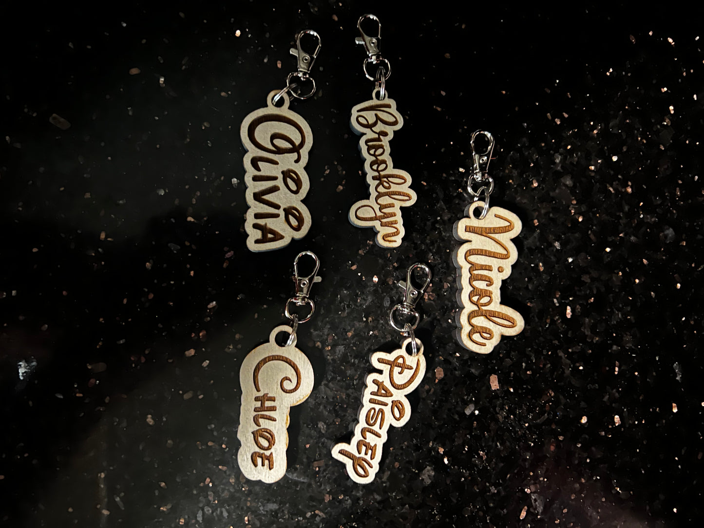 Custom Wooden Name Keychain
