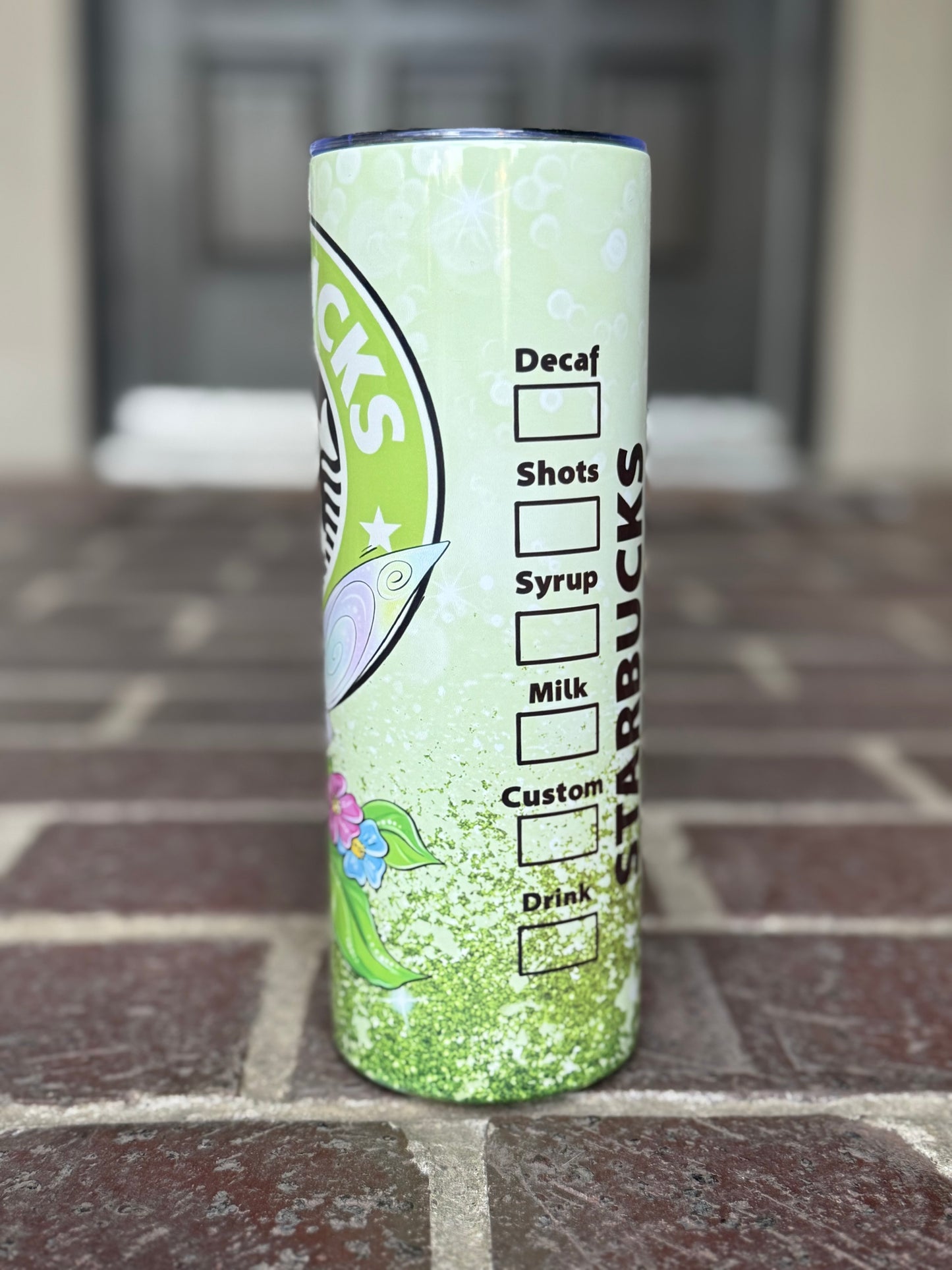 Tinker Bell and Starbucks Inspired 20oz Skinny Tumbler