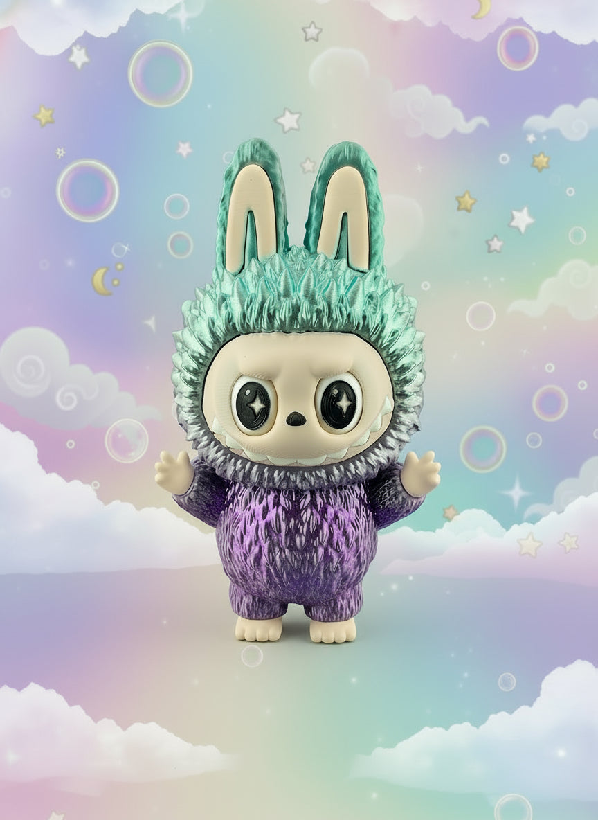 3D Printed Labubu Multi Color with Rotating eyes 5.75” Tall