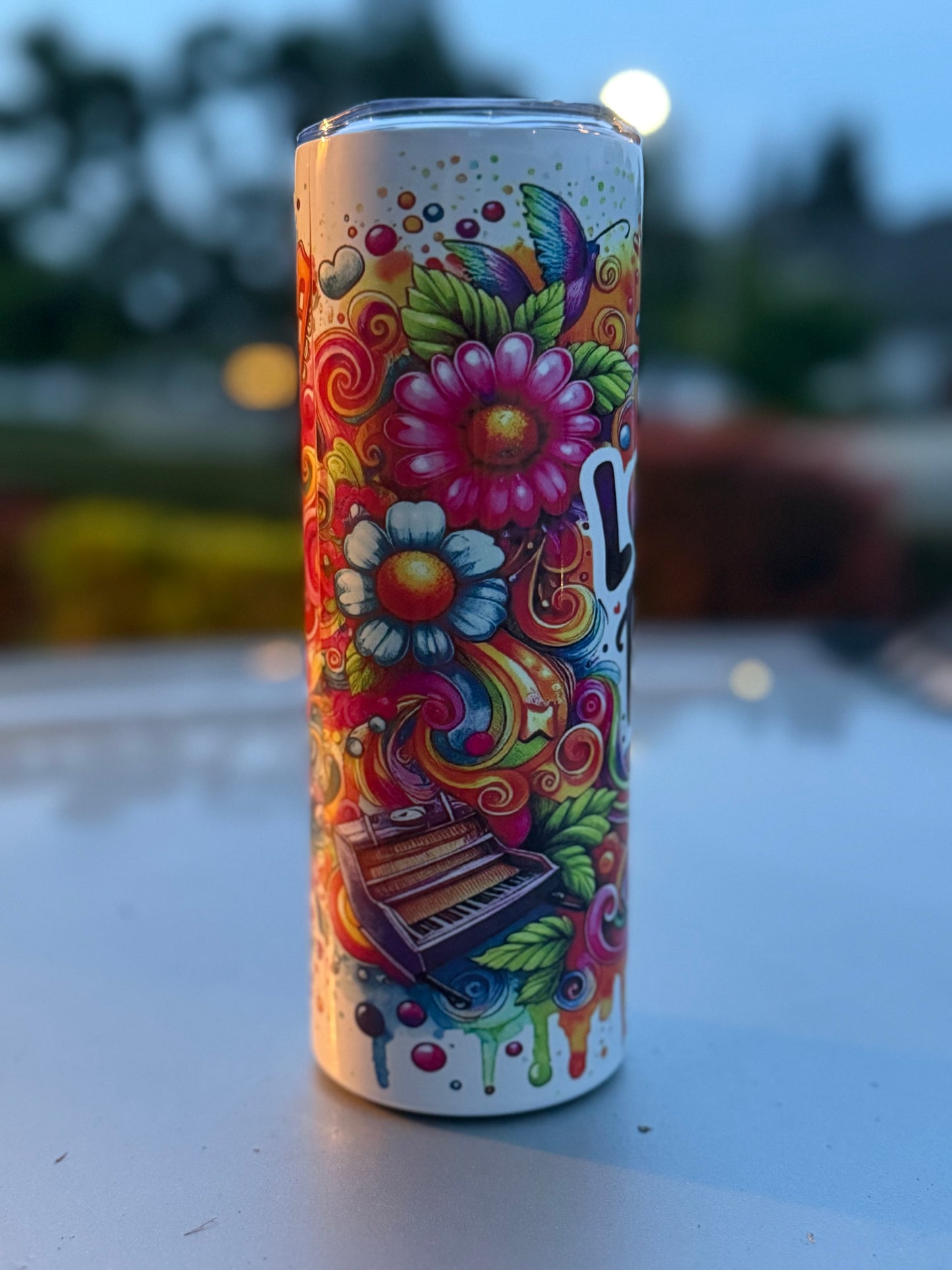 Love and peace 20oz Skinny Tumbler
