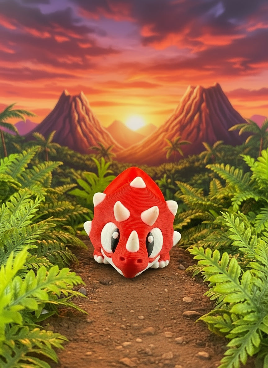 Miniature Articulated Triceratops Dinosaur