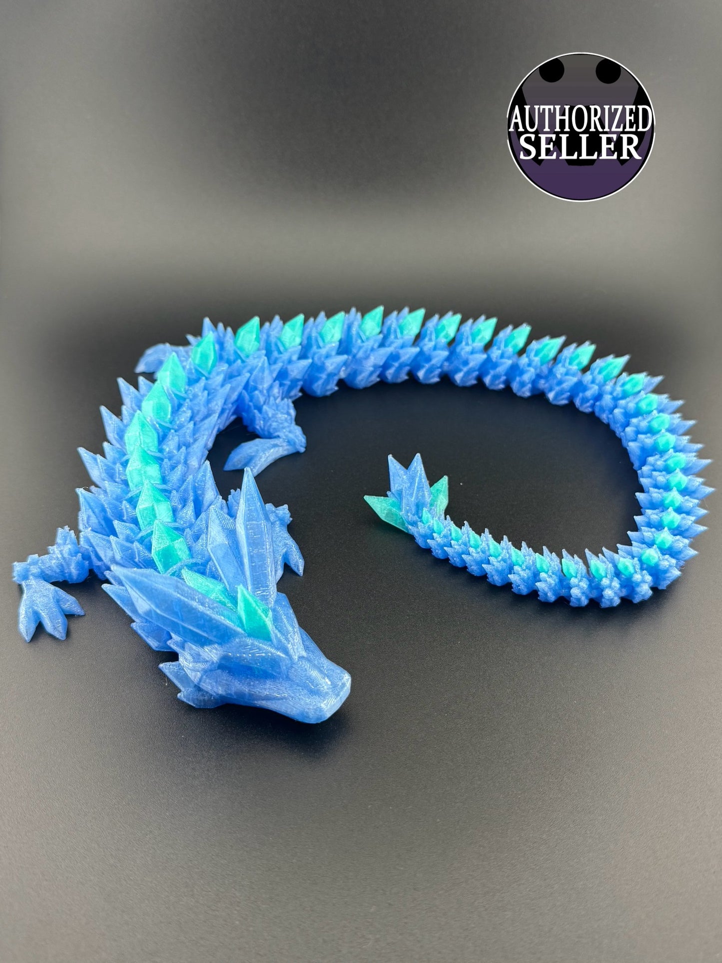 24” Articulated Crystal Dragon 3D Printed Toy And Decoration