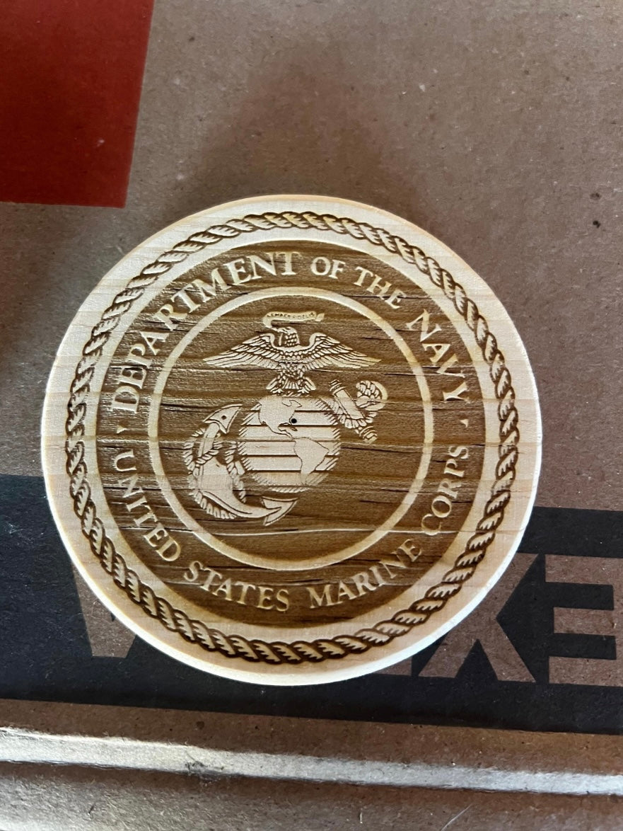 U.S. Military 4” Wooden Coasters