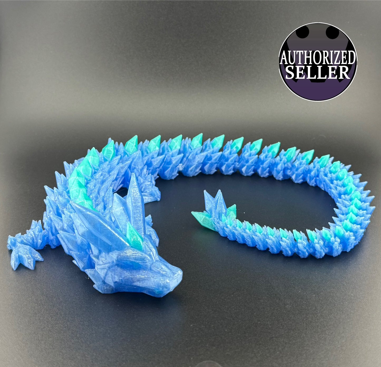 24” Articulated Crystal Dragon 3D Printed Toy And Decoration
