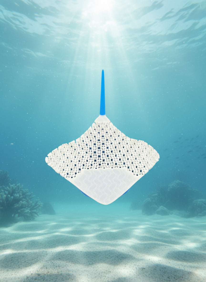 3D Printed Multi Color Articulated Manta Ray Fidget And Stress Toy