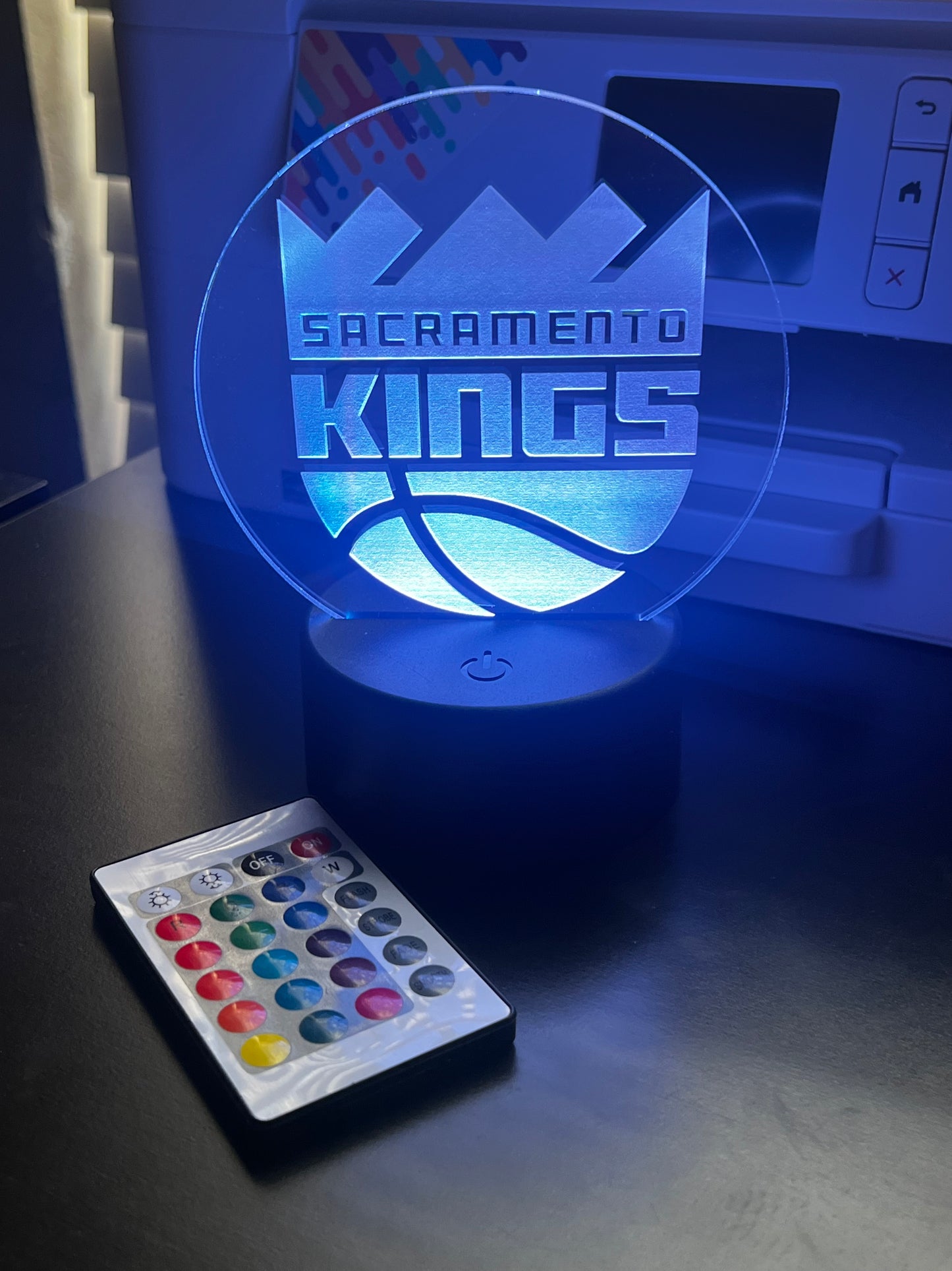 Sacramento Kings LED Acrylic Light With Remote Great Gift For Anyone