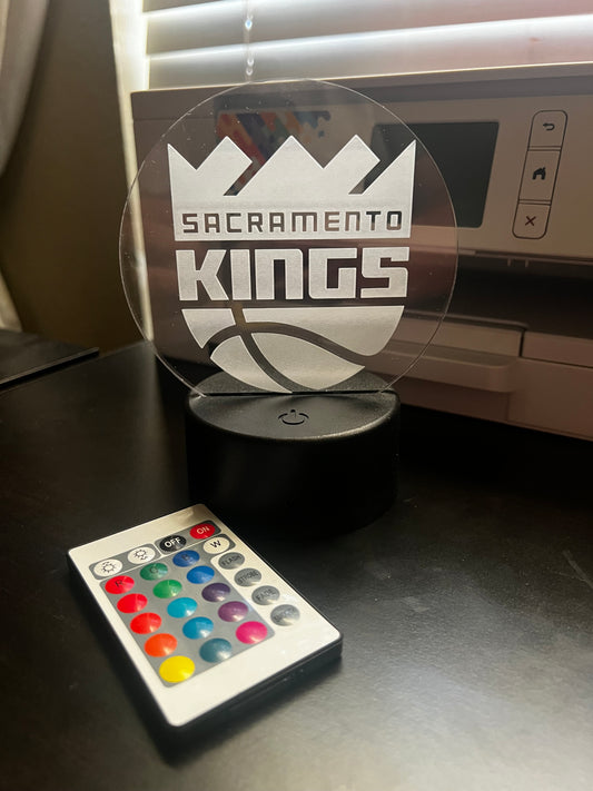 Sacramento Kings LED Acrylic Light With Remote Great Gift For Anyone