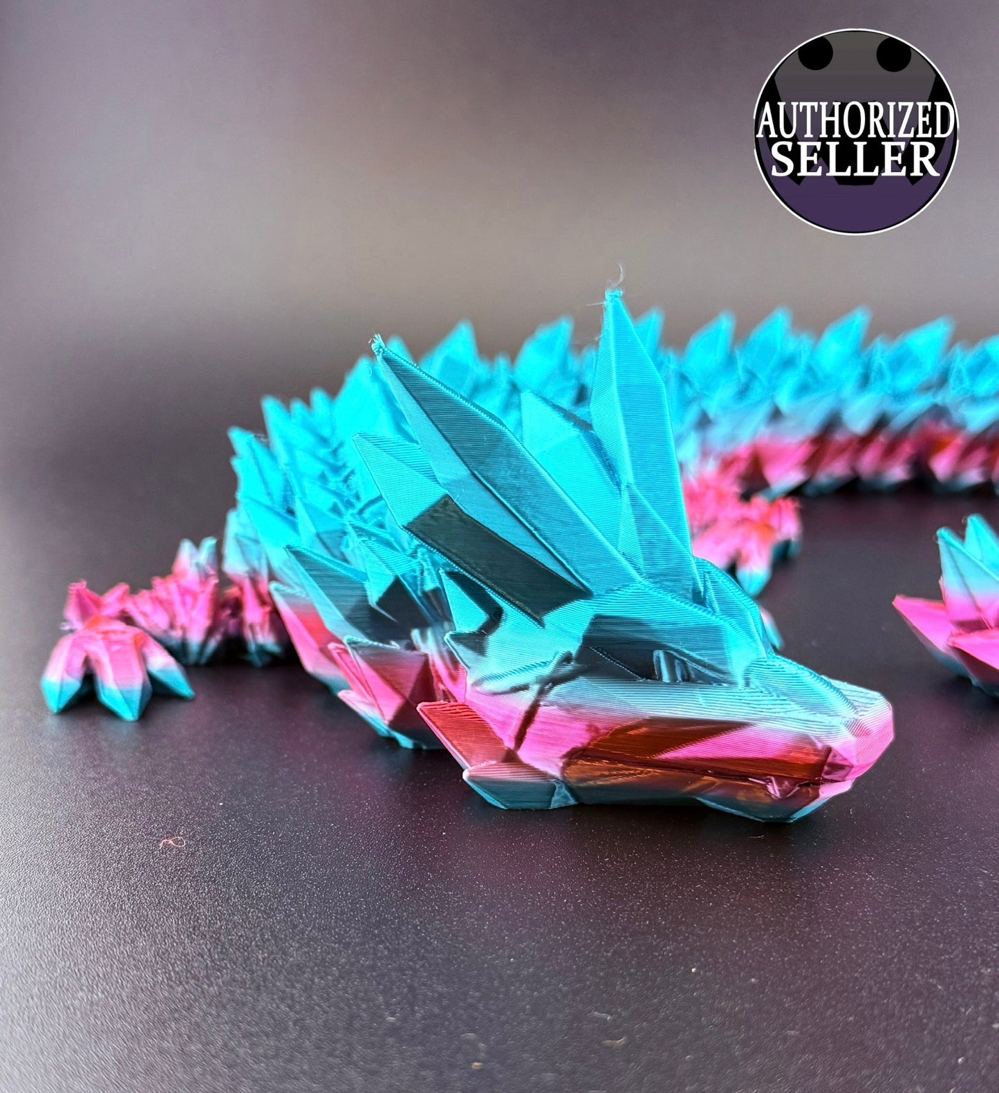 24” Articulated Crystal Dragon great Toy Gift For All Ages