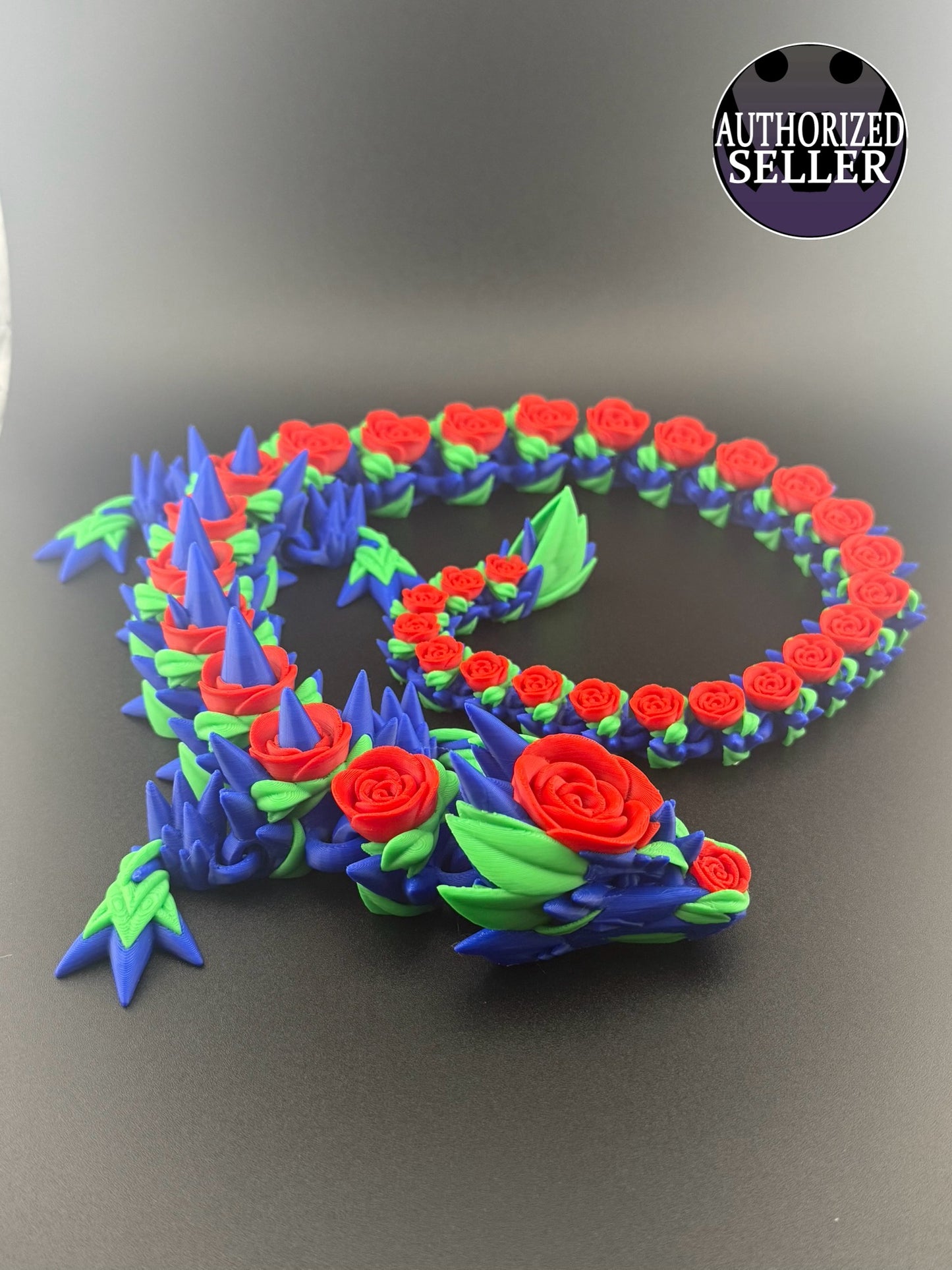 29” Articulated Rose Dragon Toy / Fidget Toy And Collectable