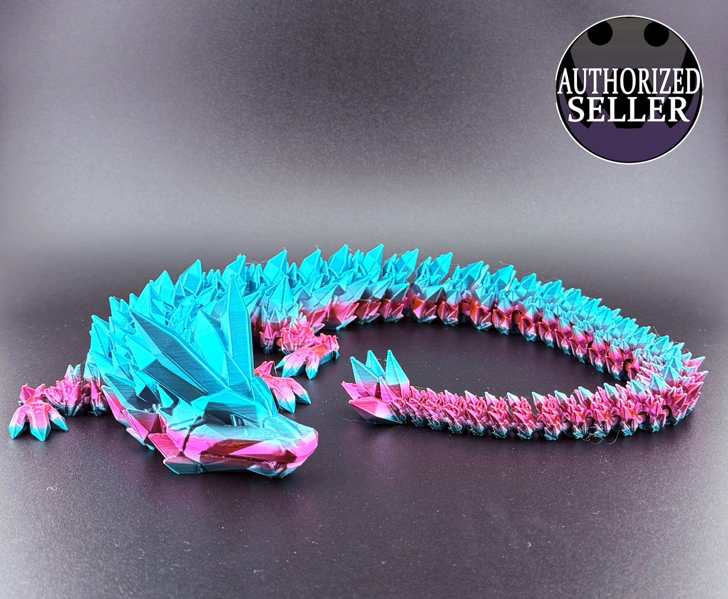 24” Articulated Crystal Dragon great Toy Gift For All Ages