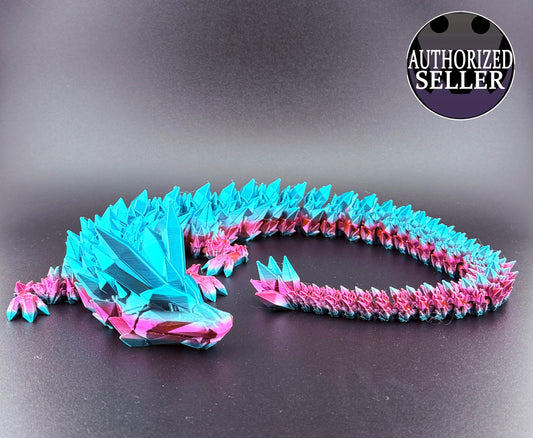24” Articulated Crystal Dragon great Toy Gift For All Ages