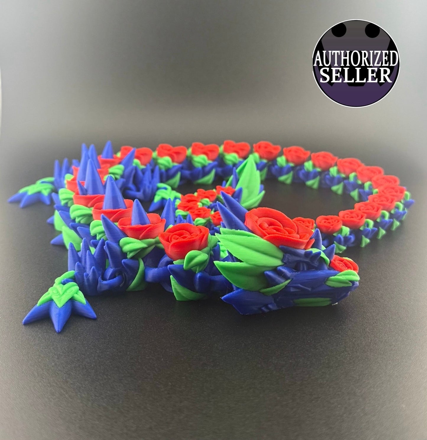 29” Articulated Rose Dragon Toy / Fidget Toy And Collectable