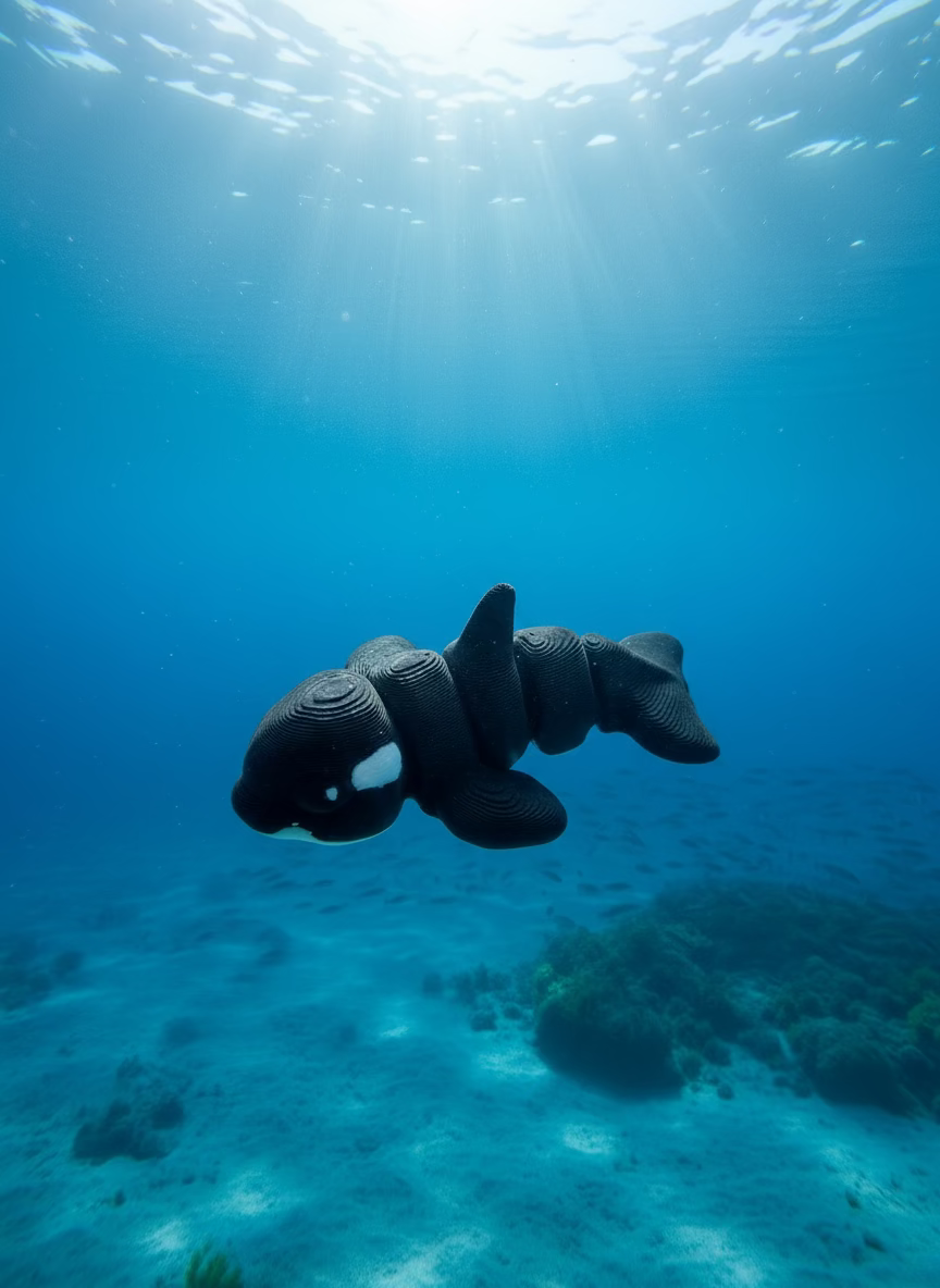 Miniature Articulated Killer Whale