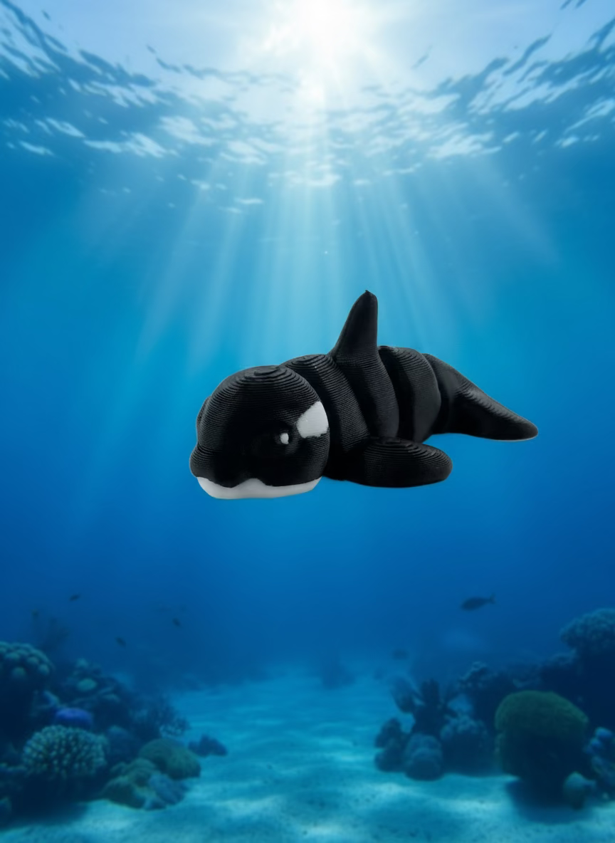 Miniature Articulated Killer Whale