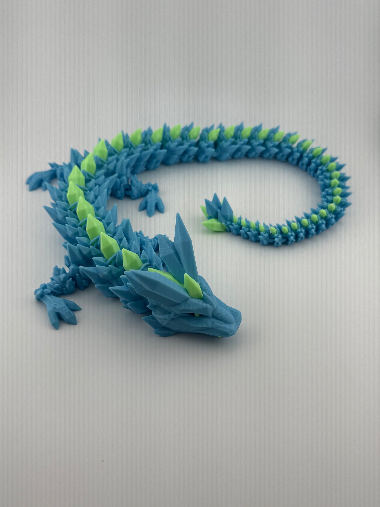 24" Long 3D Printed Glow In The Dark Dragon Fidget Toy