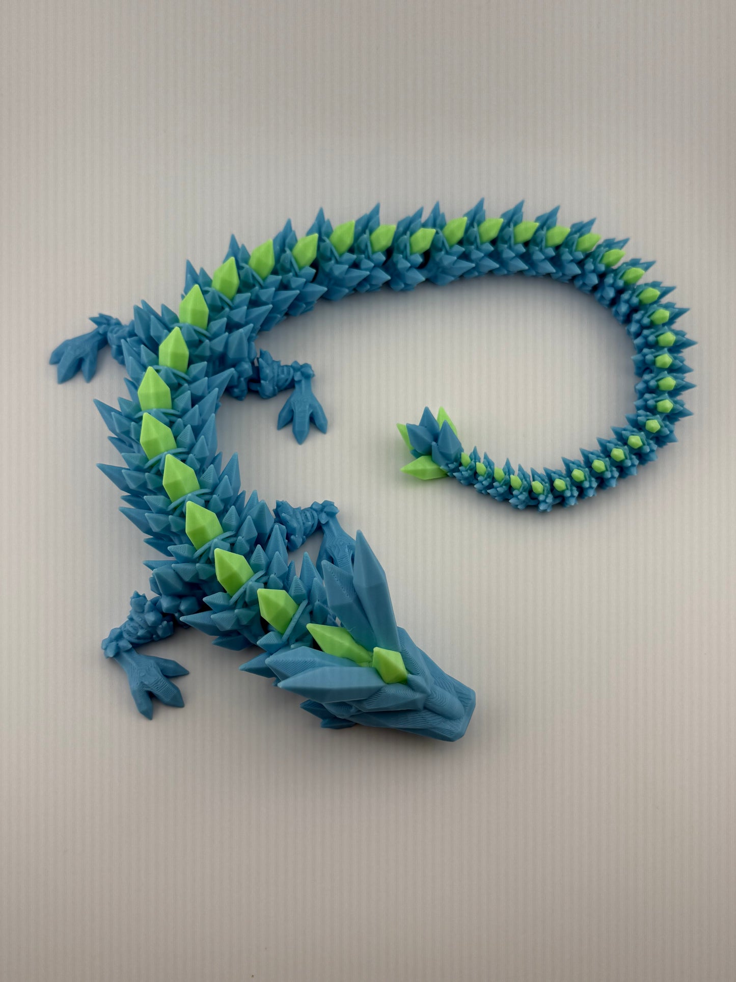 24" Long 3D Printed Glow In The Dark Dragon Fidget Toy