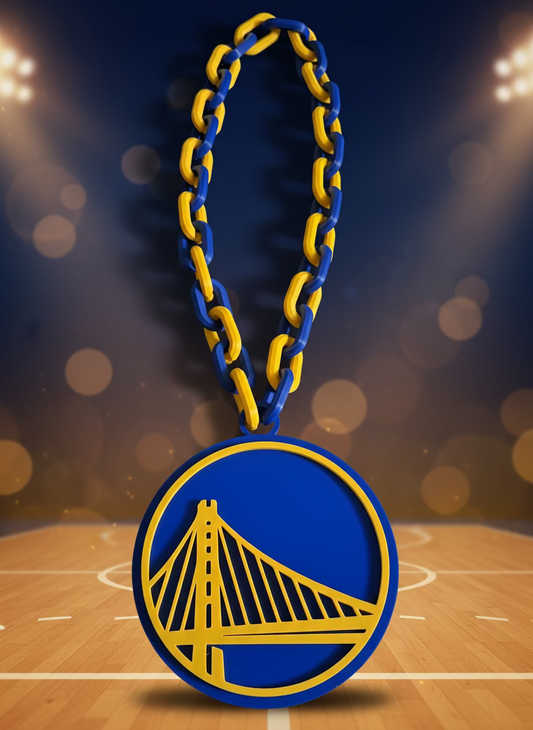 3D Printed Golden State Warriors Oversized Fan Necklace