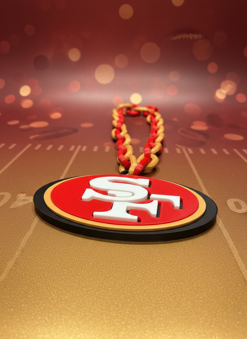 3D Printed Oversized San Francisco 49ers Fan Necklace