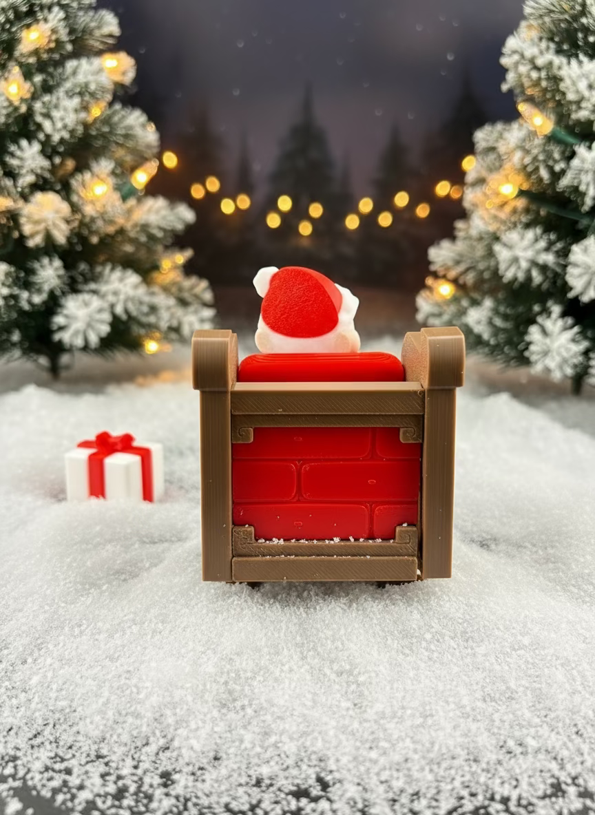 Santa Claus With Sleigh And Present