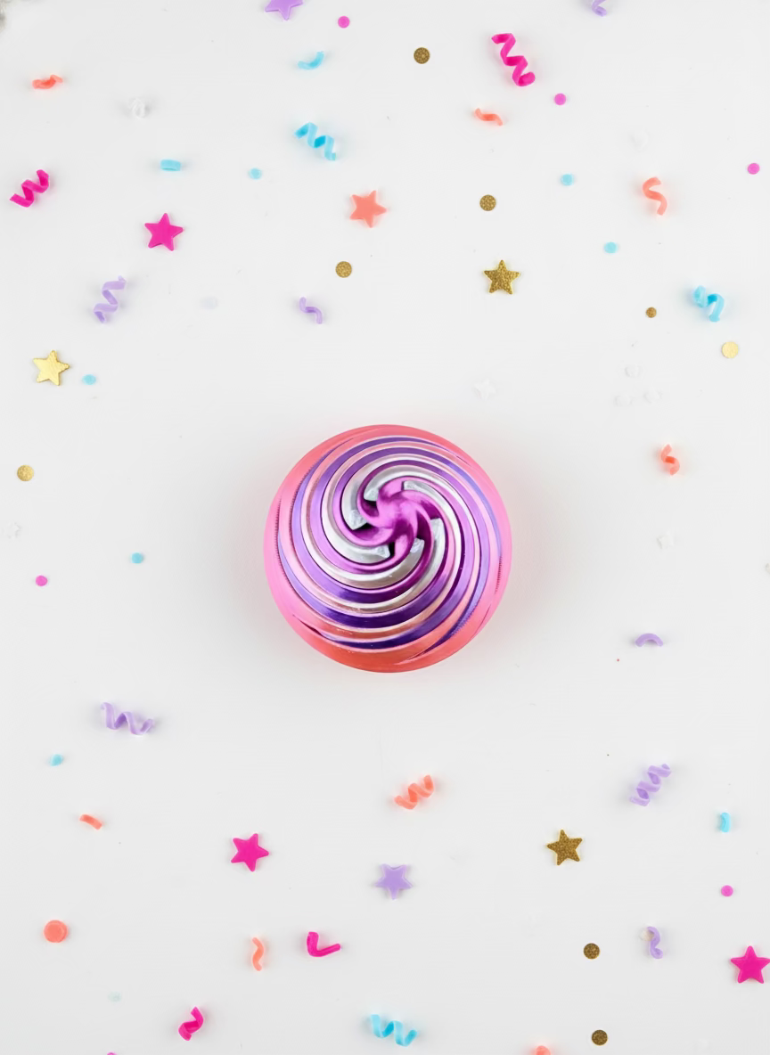 Spinning Fidget Cone Purple And Pink
