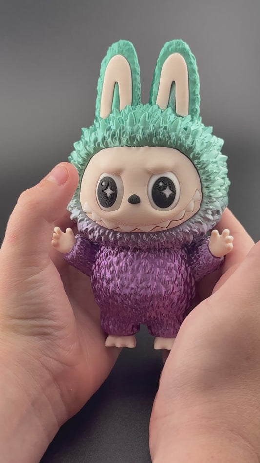 3D Printed Labubu Multi Color with Rotating eyes 5.75” Tall
